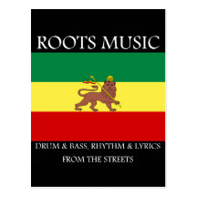 Rasta - Roots Music Ethiopia Flag Lion of Judah Postcards