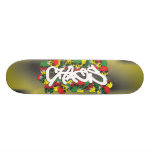 rasta skull skateboard