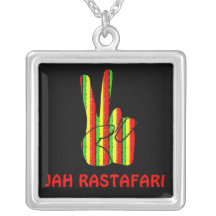 Rasta Victory Sign Necklace