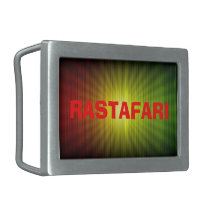 Rastafari Reggae Red Gold and Green Belt Buckle