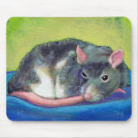 Rat art guardian beautiful smart pet colourful fun mousepads