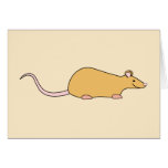 Rat d'animal familier de couleur de cannelle carte de vœux