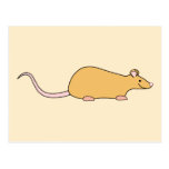 Rat d'animal familier de couleur de cannelle carte postale