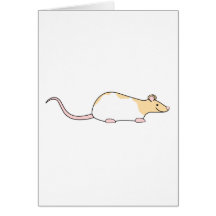 Rat d'animal familier. Faon et varié à capuchon bl Carte De Vœux