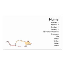Rat d'animal familier. Faon et varié à capuchon bl Modèle De Carte De Visite