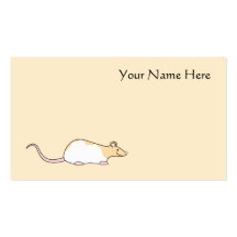 Rat d'animal familier. Faon et varié à capuchon bl Modèles De Cartes De Visite
