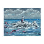 Rat Floating with Drink in Ocean Postcard