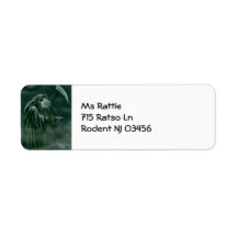 Rat Grim Reaper Halloween Label