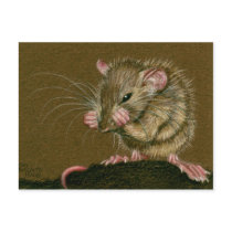 Rat Mad Paws Up Postcard