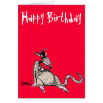 Rat Rod Birthday Card cards