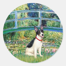 Rat Terrier - Bridge Round Stickers