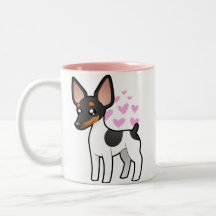 Rat Terrier / Toy Fox Terrier Love Coffee Mugs