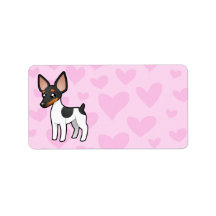 Rat Terrier / Toy Fox Terrier Love Personalized Address Label