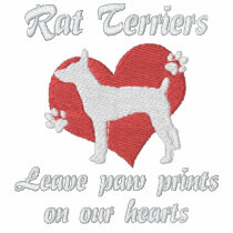 Rat Terriers Leave Paw Prints Embroidered Shirt