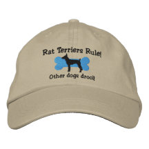 Rat Terriers Rule Embroidered Hat