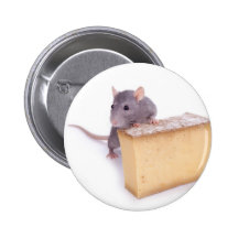 rat with cheese pin
