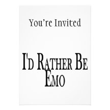 Rather Be Emo Custom Invitations