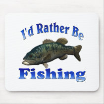 Rather Be Fishing Mousepads