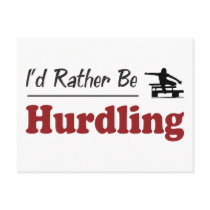 Rather Be Hurdling Postcard
