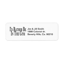 Rather Be In the Gym Return Address Labels