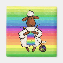 rather be knitting refrigerator magnet