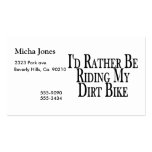Rather Be Riding My Dirt Bike Business Card Template