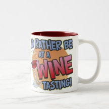 Rather Be Wine Tasting Large Two Tone Mug