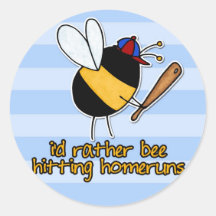 rather bee hitting homeruns sticker