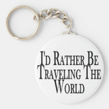 Rather Travel The World Keychains