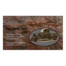 Ratrod Truck Rusty Metal Business Card