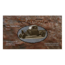 Ratrod Truck Rusty Metal Business Cards