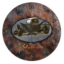 Ratrod Truck Rusty Metal Clock