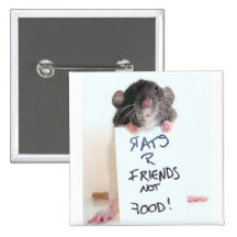 Rats R Friends Not Food 2 Buttons