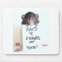 Rats R Friends Not Food 2 Mousepads