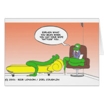 Rattlesnake in Therapy Funny Gifts & Collectibles Greeting Cards