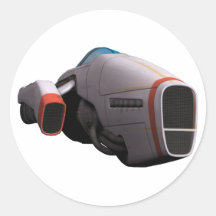 Raumschiff space ship runder aufkleber