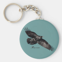 Raven Animal-lover Bird-fancier Gifts Keychain