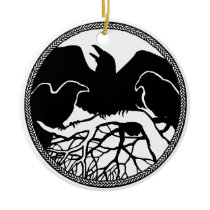 Raven Art Ornament Black Crow Decorations Gifts