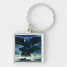 Raven Love Keychain