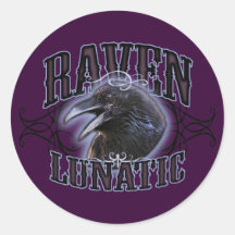 Raven Lunatic Stickers