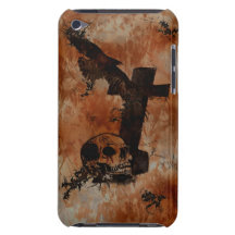 Raven, Skull, Headstone, Spider Gothic iPod Case Barely There iPod Covers