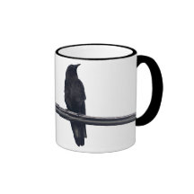 "RAVENS ON A WIRE" Birdlovers Wildlife Mug