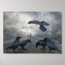 Ravens play with lost Time Print