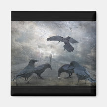 Ravens play with lost Time Refrigerator Magnets