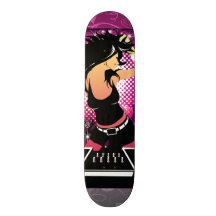 Raver Girl Dancing DJ Skate Board Deck