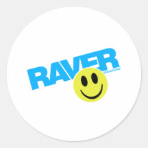 Raver Smilie - DJ Clubbing Rave Party Music Stickers