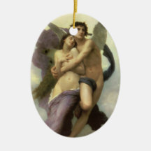 Ravishment by Bouguereau, Vintage Victorian Art Christmas Tree Ornament