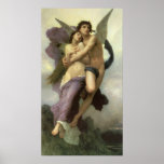 Ravissement par Bouguereau, art victorien vintage Affiches