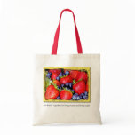 raw fruit and vegetables, living health canvas bags
