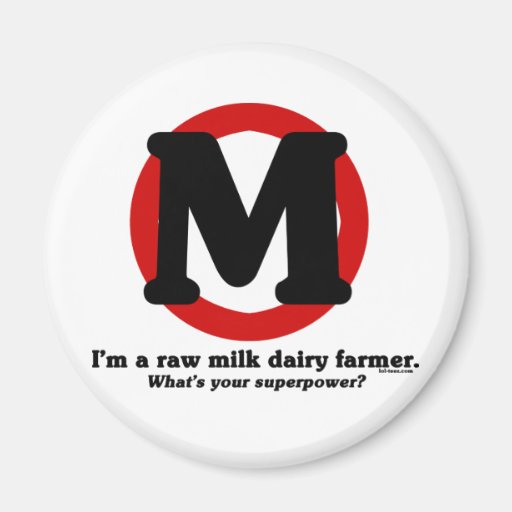 Raw Milk Dairy Farmer Fridge Magnet